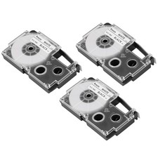 3 Pack 9mm Black on White Label Tape Label Maker Compatible with -120,1316