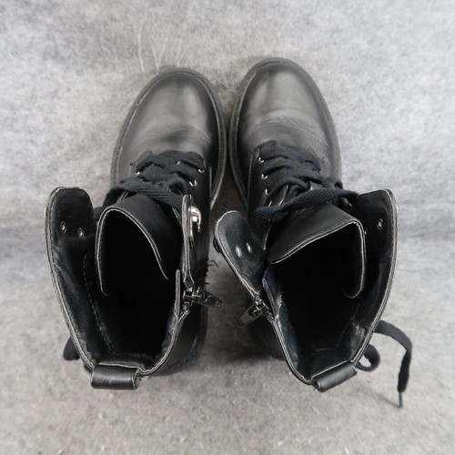 Madden Girl Shoes Womens 6.5 Boots Combat Fashion Lug Sole Lace Up Alicee Black - Picture 9 of 16