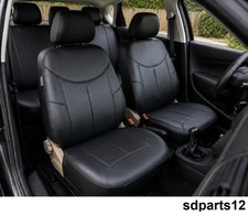 Premium Auto Sitzbezug-Set 5-teilig Schwarz Wasserfest Elegante Innenausstattung