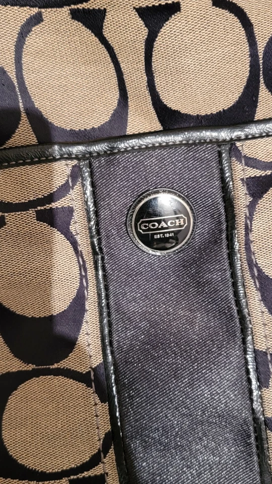 Bolso de hombro Coach vintage de cuero para mujer marrón montura Foto 4 de 4