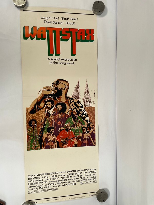 Vintage Wattstax Movie Poster 1973 Stax Records Isaac Hayes Soul Concert Film