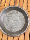 Vintage Metal Round Pie Dish Pan 9 in Embossed "BEST PIES" — photo 3