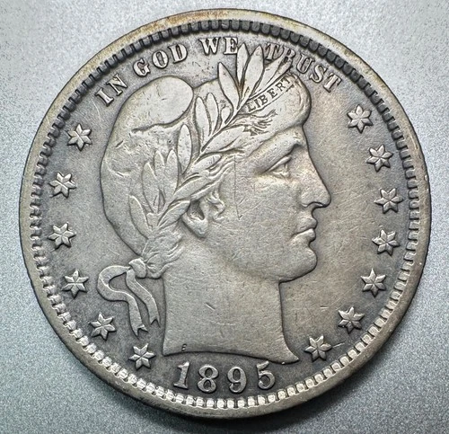 1895   BARBER QUARTER   VF+ DETAILS   #1820