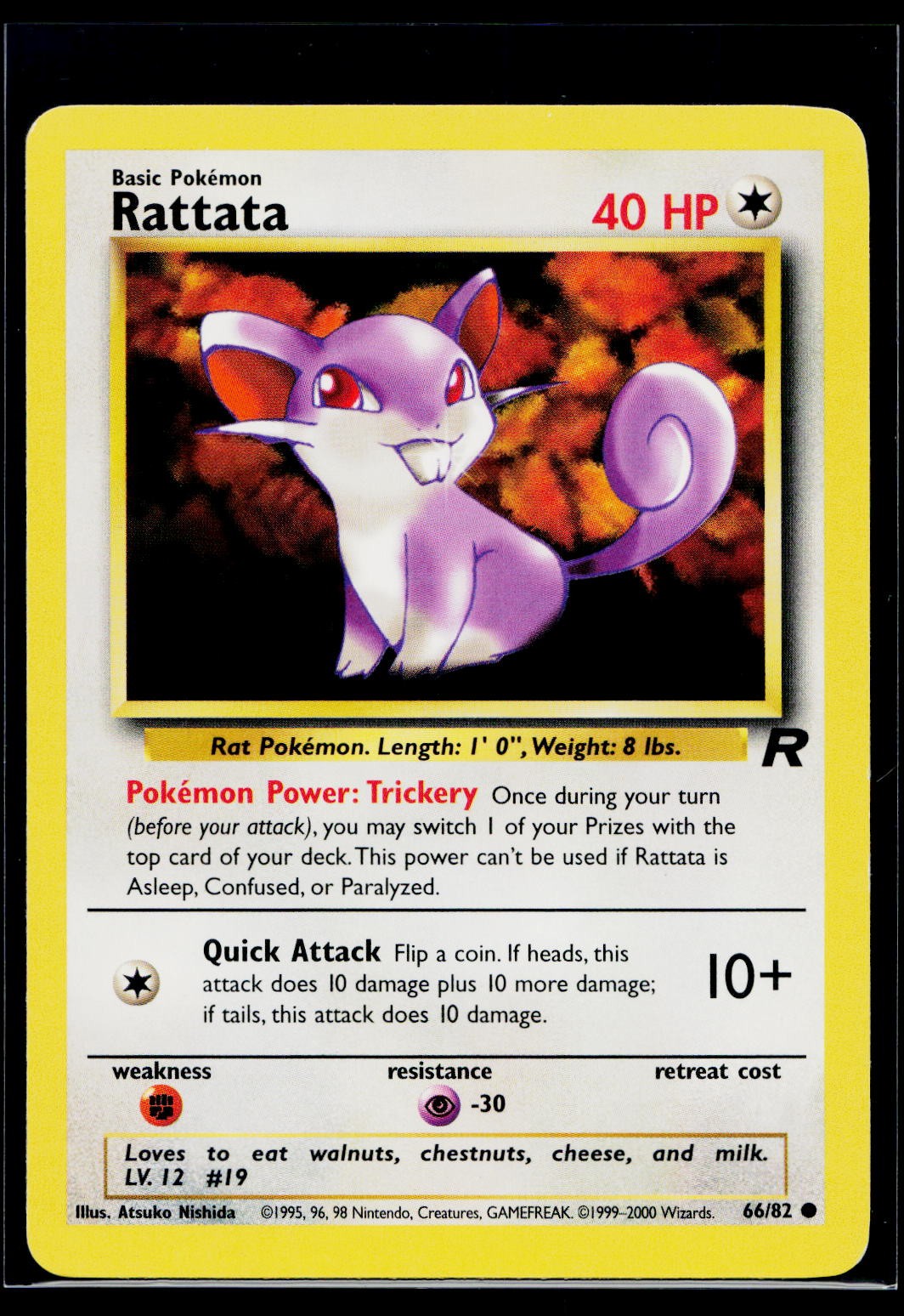 Rattata Unlimited 66/82 Team Rocket Common LP