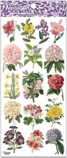 Violette Stickers - Flowers - 2 Encyclopedia Floral Sticker Sheets - Scrapbooks