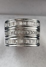 Fine 9ct White Gold Diamond Band Ring 0.49cts