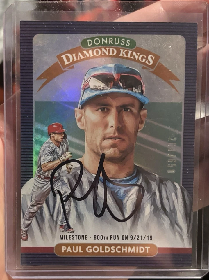 Paul Goldschmidt Autographed 2020 Donruss Diamond King #25  /650 Card  - Image 2 of 3