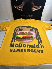 Travis Scott Size L McDonalds Burger Mouth Cactus Jack CPFM Yellow Gold T-shirt