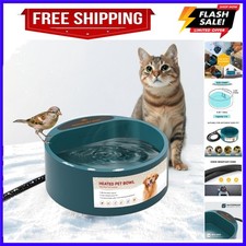Heated Dog Bowl, Heated Water Bowl for Outdoor Cats, Winter Dog Water Dish wi...