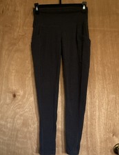 Zenana Dark Gray Ankle Leggings Women's Size S with Pockets Stretch