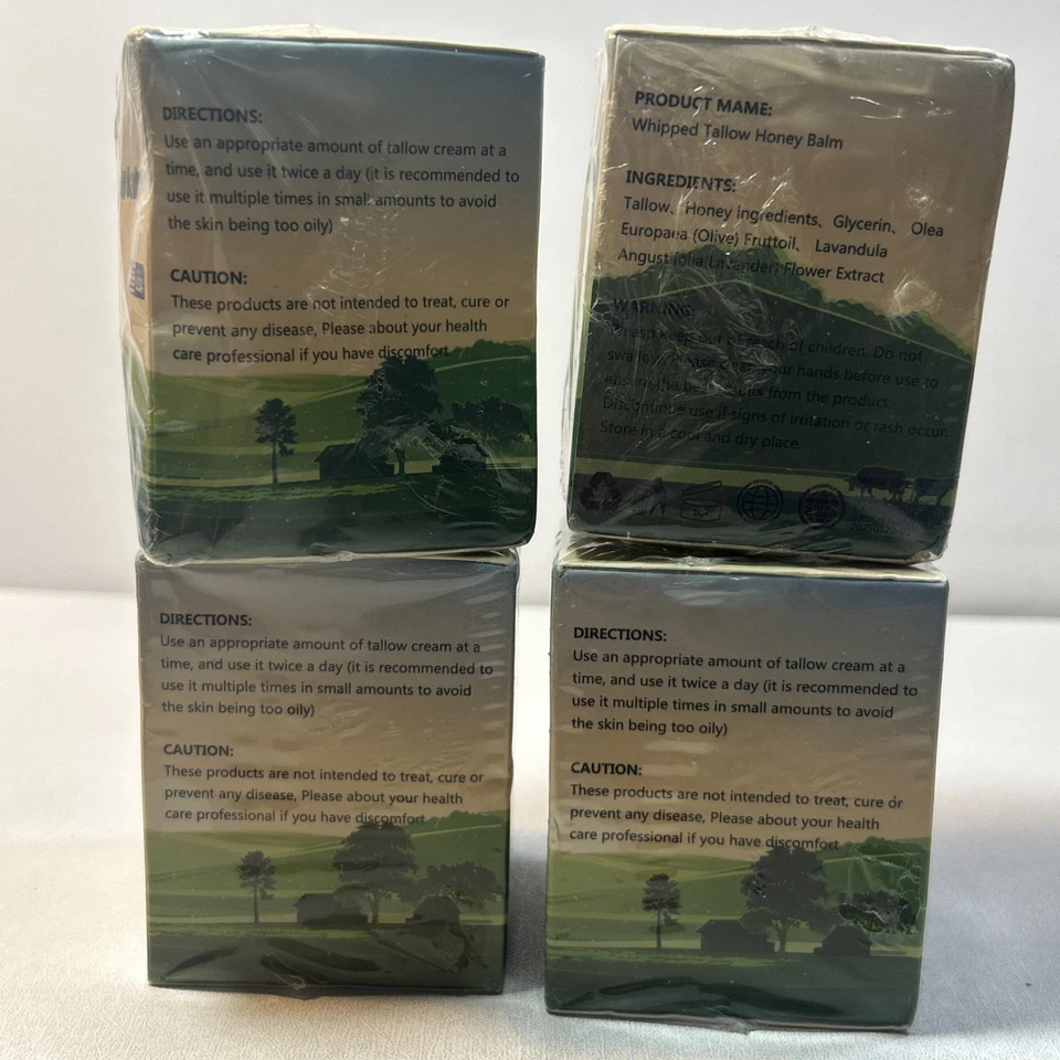 4 Sealed Whipped Tallow Honey Butter Skincare, Lavender Scent, Beef Tallow, Dama - Image 3 of 4