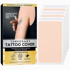 Tattoo Cover Up Patch Waterproof Scar Concealer Tape Skin Color 6Pcs