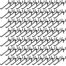 100 Pcs Peg Board Shelving Hooks Stainless Steel Hanging Board Pegs Wall Disp...
