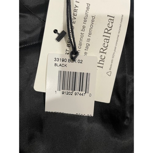 NWT Coach Lamb Leather Snap Button A-Line Mini Skirt Black Women's Size 2 - Picture 12 of 14