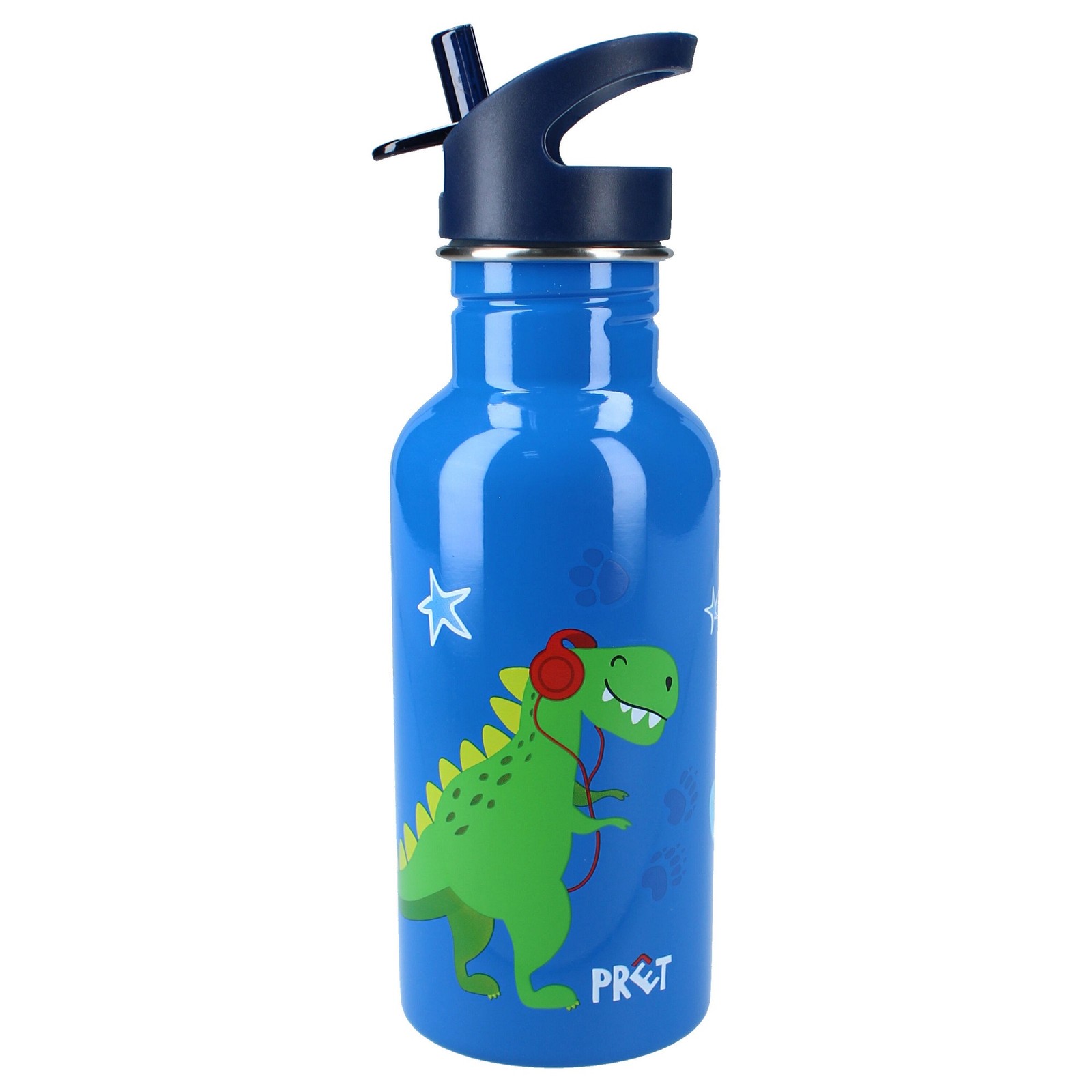 Prt Trinkflasche Kinder 500 ml Dino Blau mit Strohhalm 4090₽