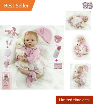 Cuddle-Worthy 22-Inch Reborn Baby Doll - Includes Certificate, Bottle & More
