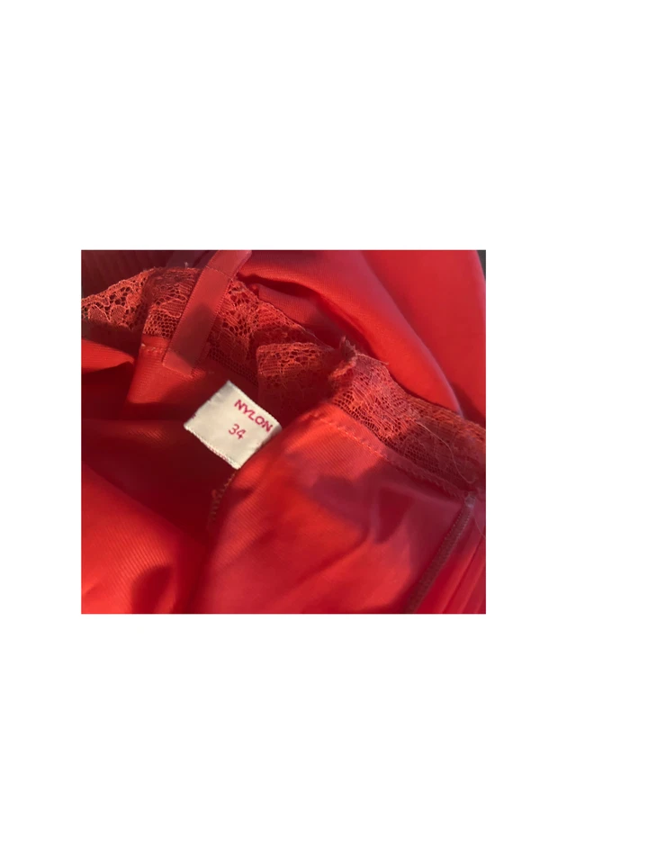 De Colección LUXITE FULL SLIP ACORDEÓN PLISADO CORAL NAILON Talla S 34" Busto Foto 4 de 4