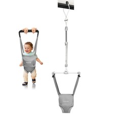 2 in 1 Baby Door Jumper w/Baby Walking Harness Function, Baby Jumper with Door C