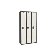 HALLOWELL U3282-1A-MP Lckr,1x3Lckr,LtGry/Blk,72"x36"x18",Assm 35UW81