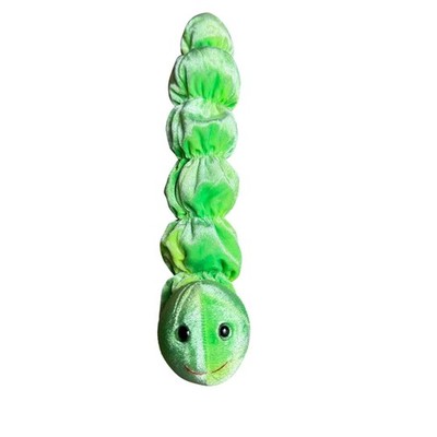 VTG TY Squirmy Worm Bean Bag Plush Stuffed Animal Toy Green 2000 Collect