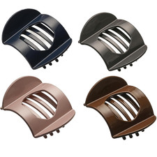 4 PCS Flat Claw Clips, round Large Flat Hair Clips for Women,French Strong Hold