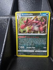 Carta Pokemon Krookodile 113/195 Holo rara tempesta argento quasi nuova
