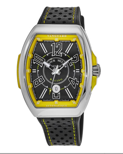 Franck Muller Vanguard Racing Automatic Black Dial Rubber Strap Men's Watch V 45
