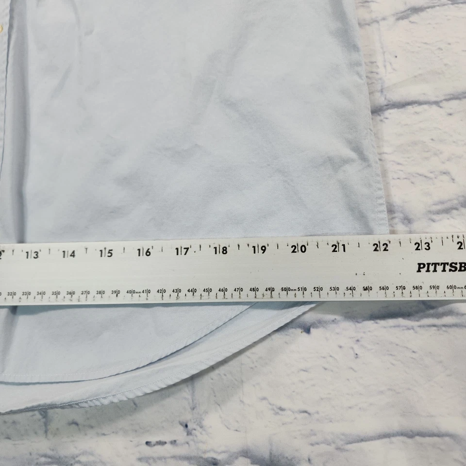 Burberry Brit Shirt MENS L Blue Button Up Plaid Flip Cuff Nova Check Collar - Image 3 of 4