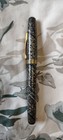 Pioneer Marble Grey Snake Skin 14k Gold Fine Point Point Nib Fountain Pen USA — photo 4