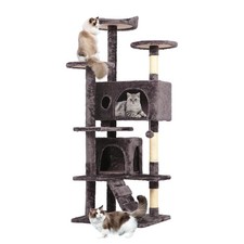 54in Multi-Level Cat Tree Tower Furniture Activity Center with Scratching Posts
