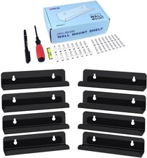 Vinyl Record Shelf Wall Mount 8Pack,7 Inch Acrylic Record Shelf,Record Black