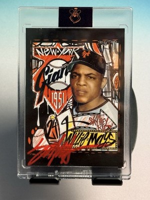 Topps Willie Mays Project 2020 #61 King Saladeen ARTIST RED AUTO SIGNED 36/49