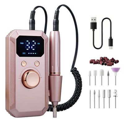 Rechargeable Electric Nail Drill Machine Portable Manicure Pedicure Kit 45000RPM