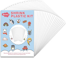 10 Pieces Shrink Plastic Sheets, Shrink Art Paper Shrink Film Sheets Frosted Ruf