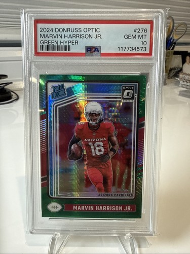 2024 Donruss Optic Marvin Harrison Jr. RC PSA 10 Green Hyper 🔥🔥🔥💵💵