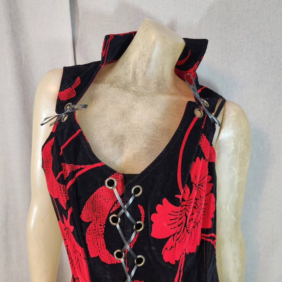 Von Lancelot Rojo Negro Corpiño Adulto Talla GRANDE/XLARGE Pirata Disfraz Juegos con disfraces Foto 2 de 4