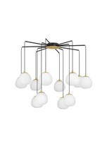 Nova Luce Pendelleuchte The Egg Gold Schwarz 12X G9 Leuchtmittel Dimmbar