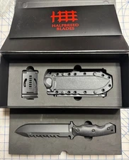 Halfbreed Blades LSK-01  D2 Steel  Survival Knife  Sawback  G-10