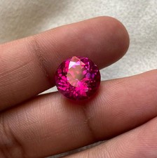 Natural 10 Ct Flawless Ceylon Pink Sapphire Cut Round Loose Gemstone