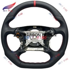 94-04 Years Ford Mustang Gt Full Leather Steering Wheel W Bk Leather Red Ring.