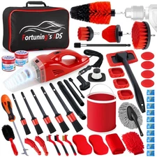55PCS Car Detailing Kit Interior Cleaner with High Power Handheld Vacuum, Car...