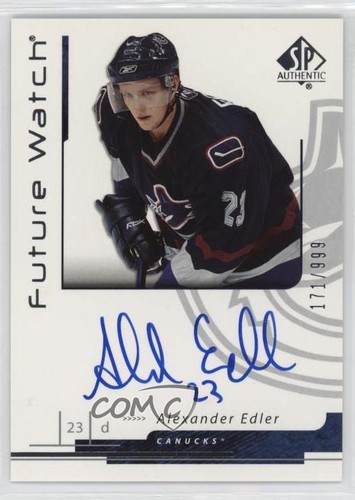 Alexander Edler [Autograph] #209 2006 SP Authentic card