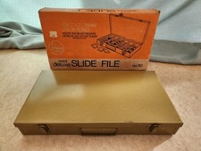 Vintage Logan Metal Deluxe 2x2  35mm Slide File no.215 Used with Slides