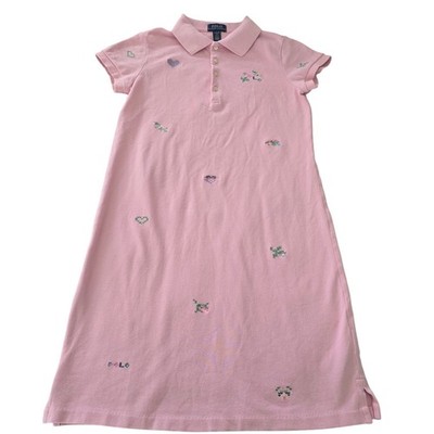 ralph lauren pink polo dress Polo Ralph Lauren Kids' Polo Pony Mesh Polo Dress In Hint Of Pink