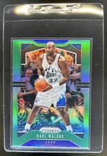 2019-20 Panini Prizm Karl Malone Prizm Green #19 Jazz