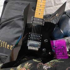 Chitarra Killer KG-STALLION nera usata con borsa e cavo senza rumore
