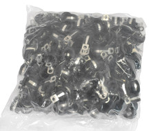 Lot of 150 Rubber Stainless Steel Loop Cushion Clamps Cable Hose Mount MTL-10SS