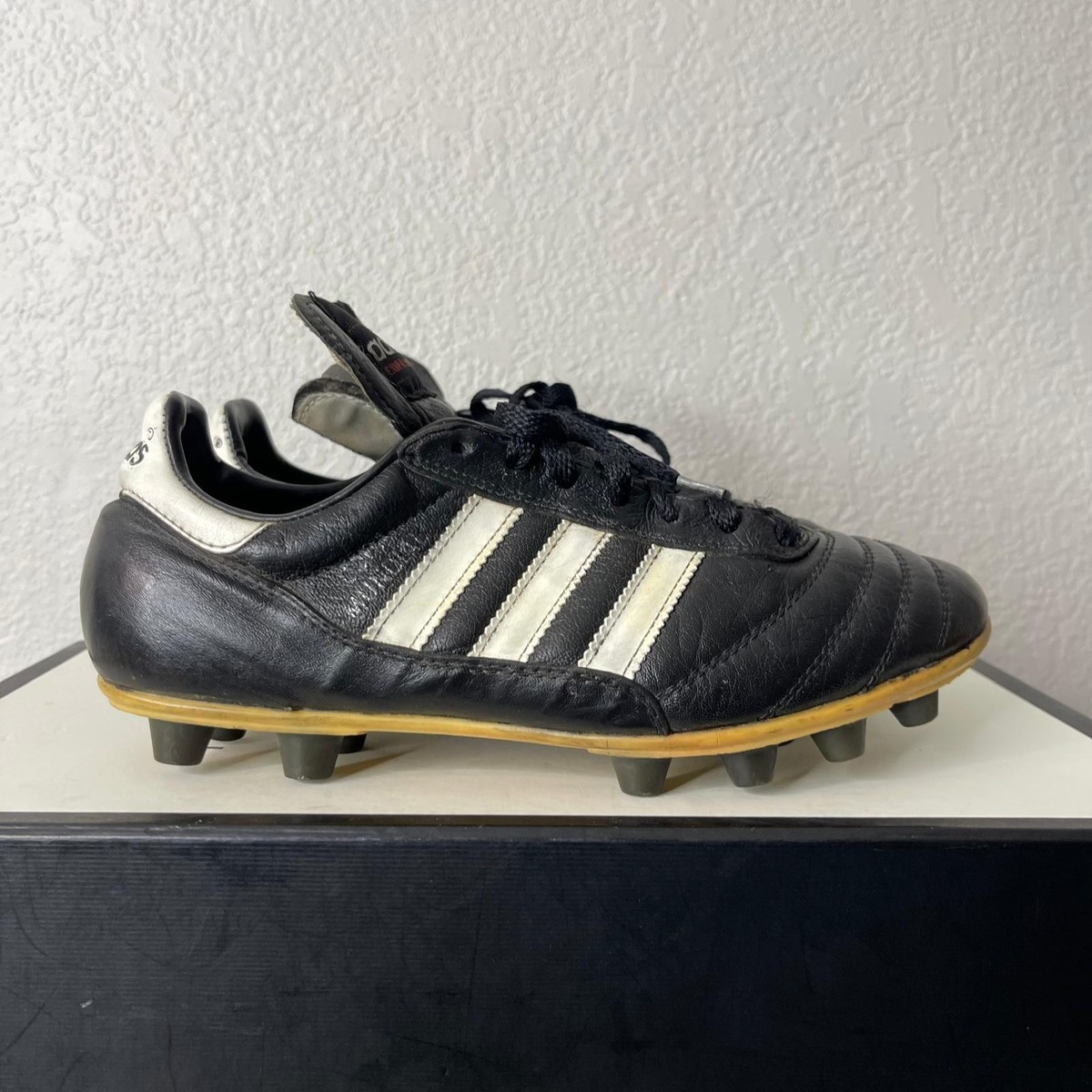 Adidas Copa Mundial Black White Leather Soccer Football