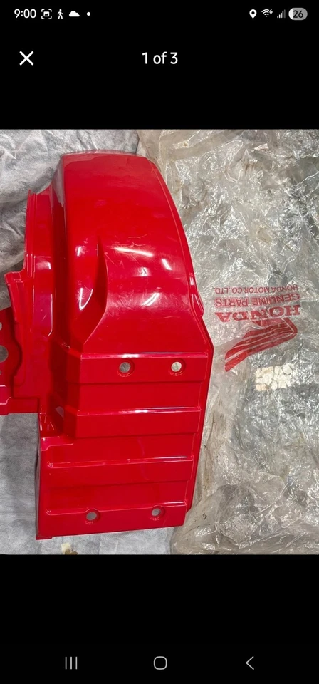 Guardabarros trasero derecho NOS 1985-86 Atc Big Red 250es. Foto 3 de 3