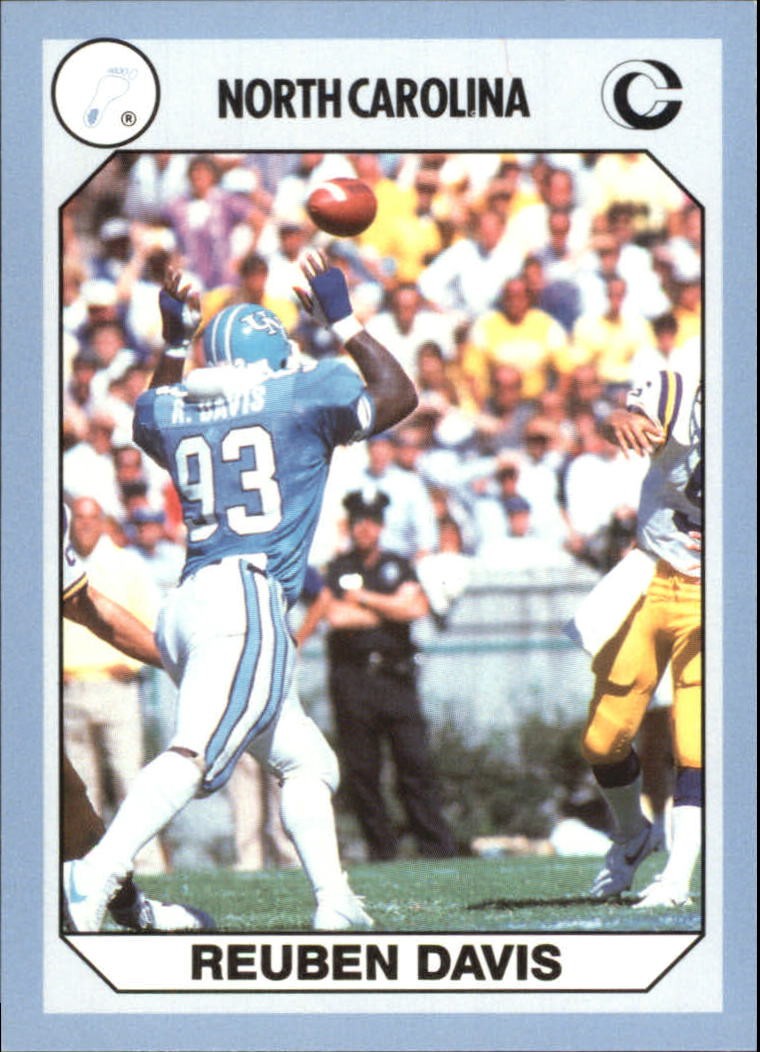 1990-91 North Carolina Collegiate Collection #43 Reuben Davis F - NM-MT